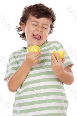 Eating a lemon