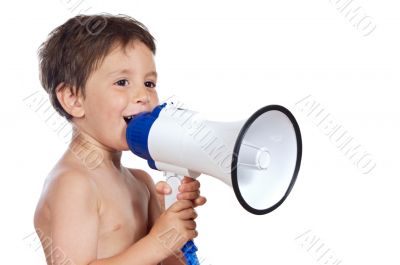 child with a megaphone