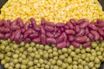 green peas and maize