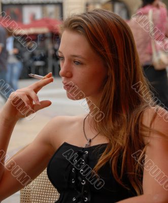smoking girl