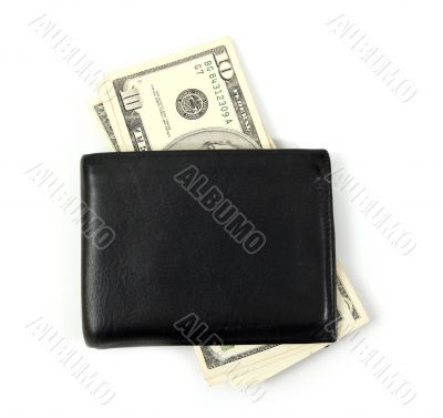 Black leather wallet