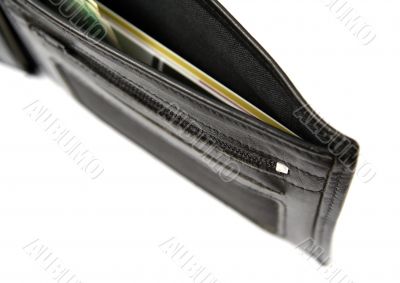 Black leather wallet