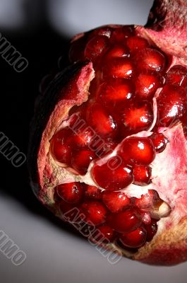 Fragment of a ripe pomegranate Fragment of a ripe pomegranate