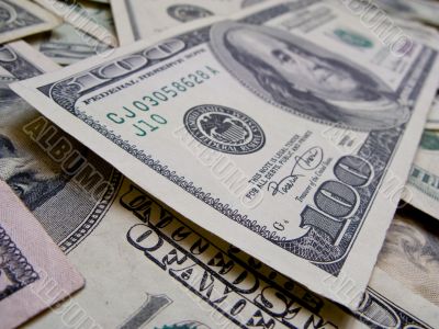 One hundred dollar bill close up. 2 One hundred dollar bill close up. 2