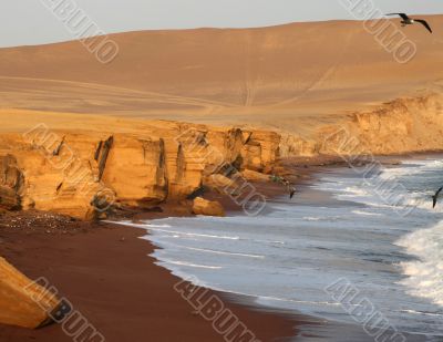Red Beach in Peru Red Beach in Peru