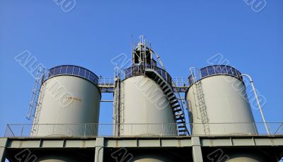 huge industrial reservoir barrels