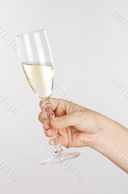 hand with glass