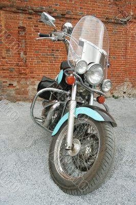blue motorcycle