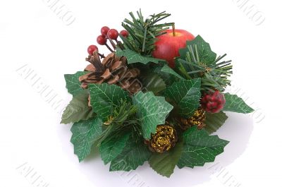 Artificial christmas wreath. Artificial christmas wreath.