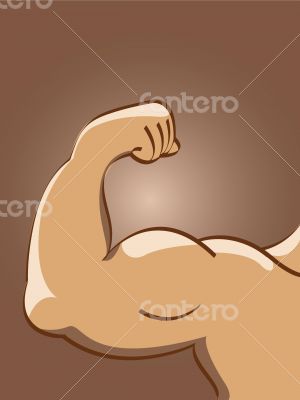 vector illustration of muscle man