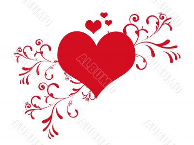 Cute valentine`s day heart vector illustration
