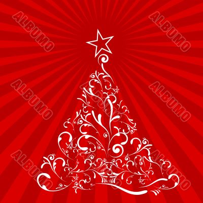 abstract vector Christmas tree background