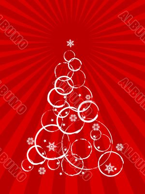 abstract vector Christmas tree background