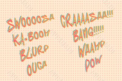 Comic Book Style Onomatopoeias