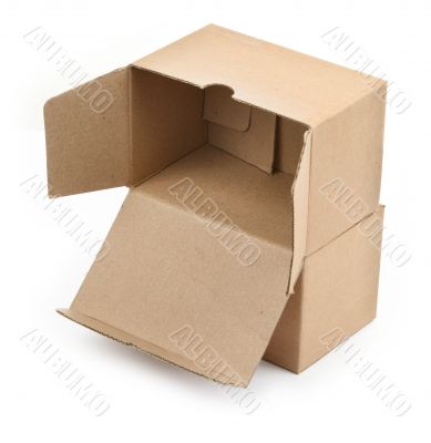 two cardboard boxes