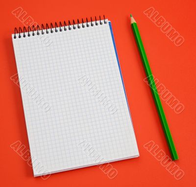 pencil and notebook