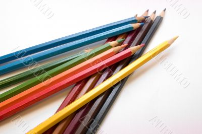 pencils of different colors