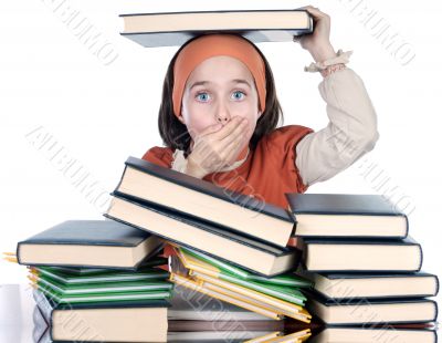 adorable girl studying adorable girl studying