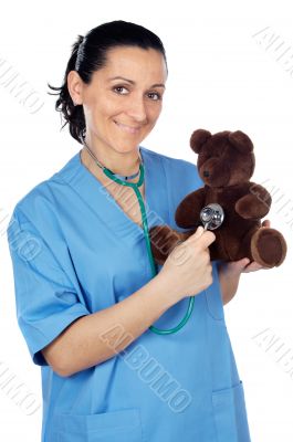 doctor with a teddy bear