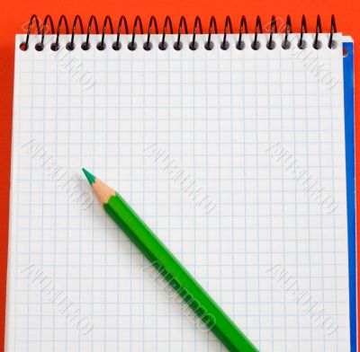 pencil and notebook