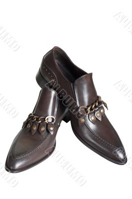 brown low shoes