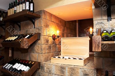 Bottles with wine Bottles with wine