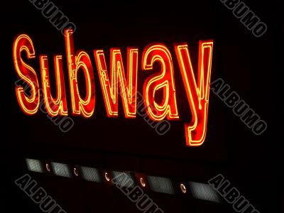 Neon Subway Sign, NYC