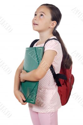 Girl with backpack