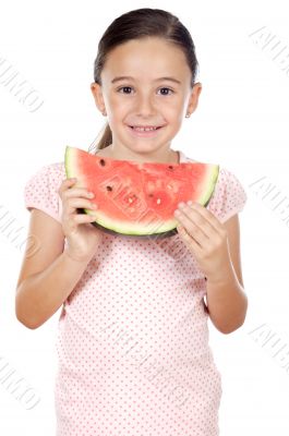 adorable girl eating