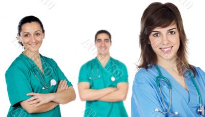 Team of young doctors