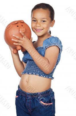 Girl whit money box