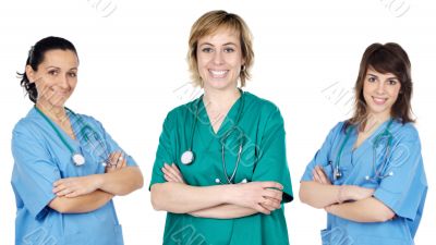 Team of young doctors