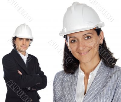 Two young engineers Two young engineers