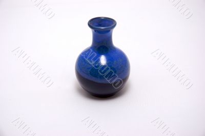 blue ceramic bottle