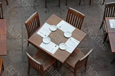 Restaurant overhead view