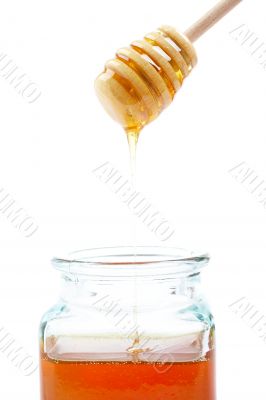 Pouring honey