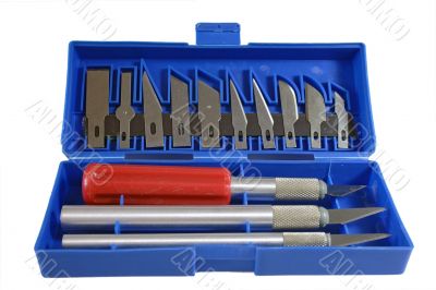 Box with cutters
