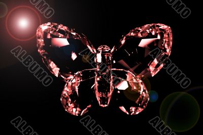 Red Crystal Butterfly