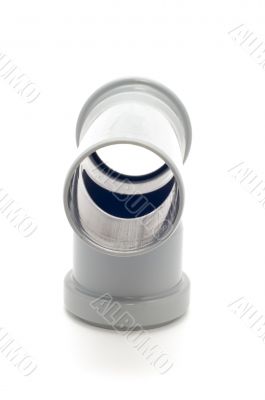 plastic pipe on white