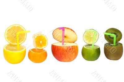 Colorful abstract fruit drink.