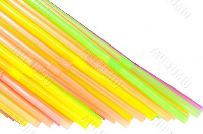 Colorful drinking straws