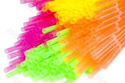 Colorful drinking straws