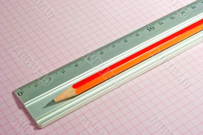 Ruler with pencil