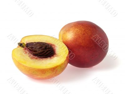 Nectarine and half