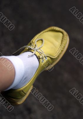 Yellow shoe
