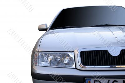 Fast car isolated on white