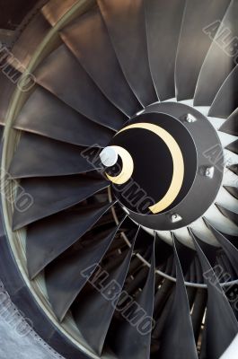 airplane`s jet engine