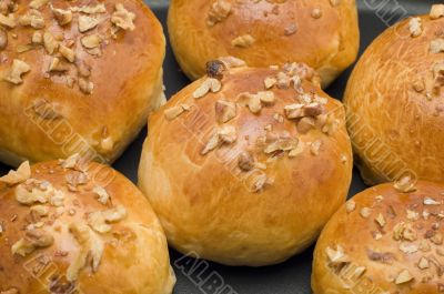 baking bun close up