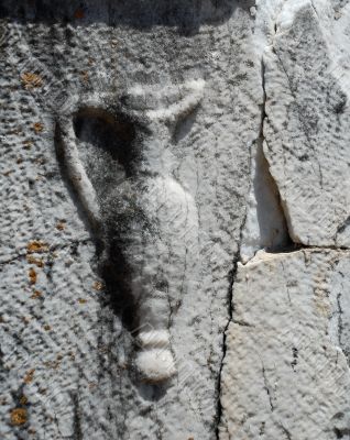 Carved Amphura at Ostia Antica