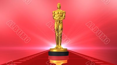 Film award on red carpet